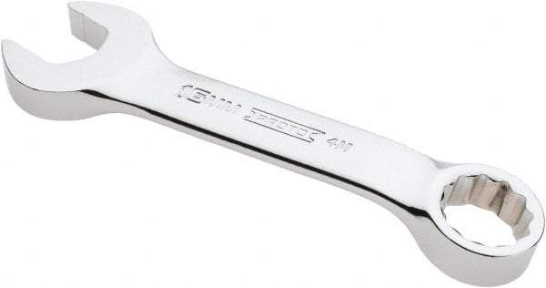 Proto - 16mm 12 Point Offset Combination Wrench - 15° Offset Angle, 4-7/8" OAL, Steel, Chrome Finish - Top Tool & Supply