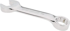 Proto - 5/8" 12 Point Offset Combination Wrench - 15° Offset Angle, 4-13/16" OAL, Steel, Chrome Finish - Top Tool & Supply