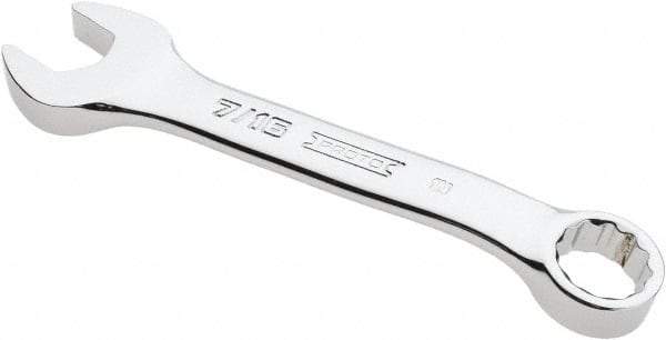 Proto - 7/16" 12 Point Offset Combination Wrench - 15° Offset Angle, 4-1/16" OAL, Steel, Chrome Finish - Top Tool & Supply