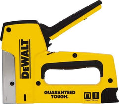 DeWALT - Manual Staple Gun - 1/4, 5/16, 3/8, 1/2, 9/16" Staples, Yellow & Black, Aluminum - Top Tool & Supply