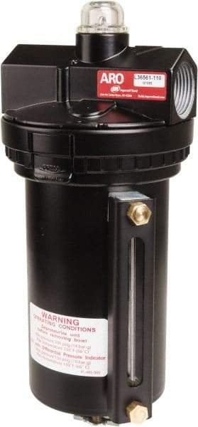 ARO/Ingersoll-Rand - 1" NPT, 200 Max psi Super Duty Modular Lubricator - Metal Bowl with Sight Glass, Zinc Body, 374 CFM, 150°F Max Temp, 4.63" Long x 4.79" Wide x 10.90" High - Top Tool & Supply