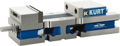 Kurt - 4" Jaw Width, 6" Jaw Opening Capacity, Horizontal Stationary Machine Vise - Reverse Manual Operation, 7,500 Lb Capacity, 1 Station, 13.985" Long x 3.4900" High x 1-15/64" Deep, 1.235" Jaw Height, Ductile Iron - Top Tool & Supply