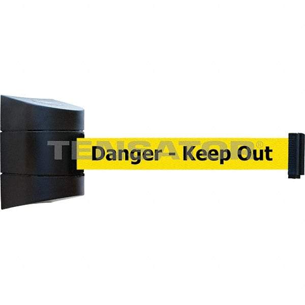 Tensator - 7-1/4" High x 4-3/4" Long x 4-3/4" Wide Magnetic Wall Mount Barrier - Black Powdercoat Finish, Black, Use with Wall Mount - Top Tool & Supply