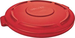 Rubbermaid - Round Lid for Use with 20 Gal Round Trash Cans - Red, Polyethylene, For Brute Trash Cans - Top Tool & Supply