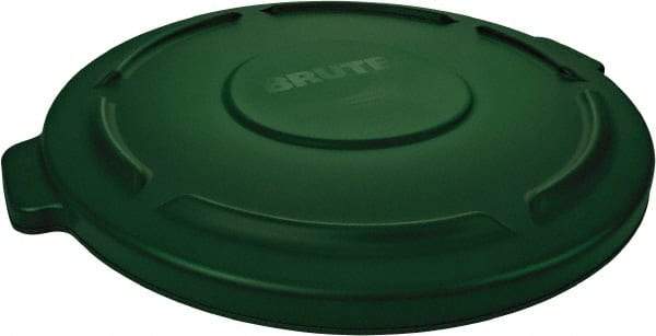 Rubbermaid - Round Lid for Use with 10 Gal Round Trash Cans - Green, Polyethylene, For Brute Trash Cans - Top Tool & Supply