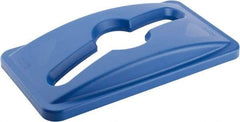 Rubbermaid - Rectangle Lid for Use with 23 Gal Rectangular Recycle Containers - Blue, Polyethylene, For Slim Jim Trash Cans - Top Tool & Supply