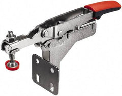 Bessey - 450 Lb Holding Capacity, Horizontal Handle, Manual Hold Down Toggle Clamp - U-Bar, Flanged Base, Carbon Steel - Top Tool & Supply