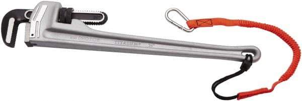 Proto - 12" Aluminum Tethered Straight Pipe Wrench - 2" Pipe Capacity - Top Tool & Supply