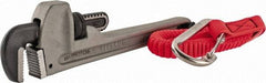 Proto - 10" Aluminum Tethered Straight Pipe Wrench - 1-1/2" Pipe Capacity - Top Tool & Supply