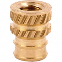 Tapered Hole Threaded Inserts; Product Type: Double Vane; System of Measurement: Metric; Thread Size (mm): M2x0.4; Overall Length (Decimal Inch): 0.2190; Thread Size: M2x0.4 mm; Insert Diameter (Decimal Inch): 0.1720; Pilot Diameter (Decimal Inch): 0.1440