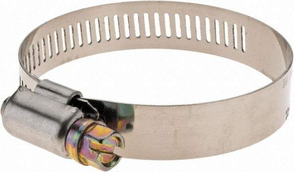 Value Collection - SAE Size 28, 1-5/16 to 2-1/4" Diam, Stainless Steel Worm Drive Clamp - 1/2" Wide - Top Tool & Supply