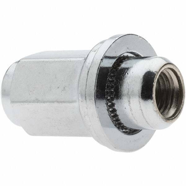 Value Collection - M12-1.5 Chrome Finish Mag Wheel Nut - 21mm Hex, 47mm Overall Length - Top Tool & Supply