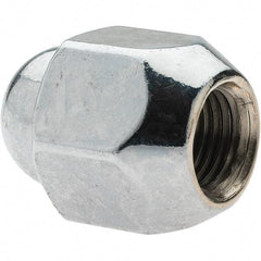 Value Collection - M12-1.25 Chrome Finish Wheel Nut - 21mm Hex, 29mm Overall Length, 60° Seat Angle - Top Tool & Supply