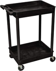 Luxor - 300 Lb Capacity, 24" Wide x 18" Long x 37" High Shelf Cart - 2 Shelf, Plastic - Top Tool & Supply