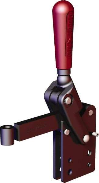 De-Sta-Co - 2,248 Lb Holding Capacity, Vertical Handle, Manual Hold Down Toggle Clamp - 90° Handle Movement, 120° Bar Opening, Solid Bar, Straight Base, Oxide Finish, Forged Alloy Steel - Top Tool & Supply