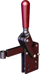 De-Sta-Co - 2,248 Lb Holding Capacity, Vertical Handle, Manual Hold Down Toggle Clamp - 90° Handle Movement, 120° Bar Opening, Solid Bar, Straight Base, Oxide Finish, Forged Alloy Steel - Top Tool & Supply