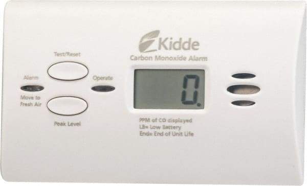 Kidde - CO Alarm - 85 dB Decibel Rating, AA Battery Included, Wall or Ceiling Mount, Electrochemical Sensor - Top Tool & Supply