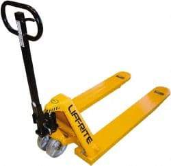 Lift-Rite - 8,000 Lb Capacity, 8" Lift Industrial Pallet Truck - 3-1/4" Min Lift Height, 48" Fork Length x 7" Fork Width, 27" Overall Width - Top Tool & Supply