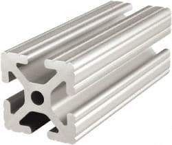 80/20 Inc. - 72 Inches Long x 1-1/2 Inches Wide x 1-1/2 Inches High, T Slotted Aluminum Extrusion - 1.154 Square Inches, Clear Anodized Finish - Top Tool & Supply