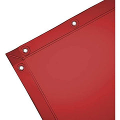 Wilson Industries - 6' High x 6' Wide x 14mm Thick Vinyl Welding Curtain - Orange, Grommet - Top Tool & Supply