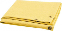 Steiner - 6' High x 6' Wide x 0.051" Thick Acrylic Coated Fiberglass Welding Blanket - Gold, Grommet - Top Tool & Supply