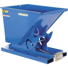 Vestil - 6,000 Lb Load Capacity, 0.5 Cu Yd, Steel Self-Dumping Hopper - 33-1/2" Wide x 52" Long x 38-1/2" High, Powder Coat Blue - Top Tool & Supply