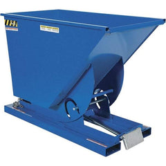 Vestil - 6,000 Lb Load Capacity, 0.75 Cu Yd, Steel Self-Dumping Hopper - 31-9/16" Wide x 61-1/8" Long x 42-3/4" High, Powder Coat Blue - Top Tool & Supply