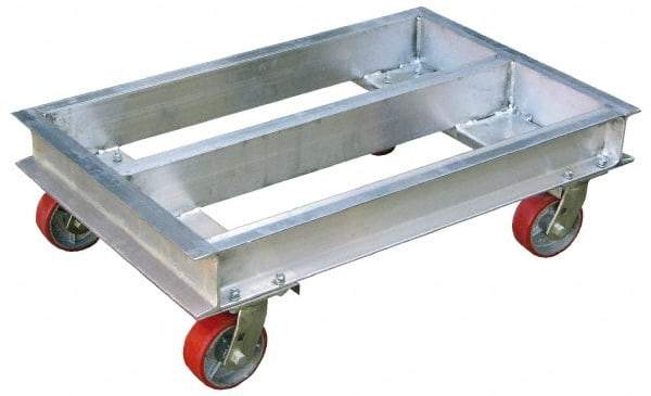 Vestil - 2,000 Lb Capacity Aluminum Flush Open Frame Dolly - 42" Long x 24" Wide x 10" High, 5" Wheels - Top Tool & Supply