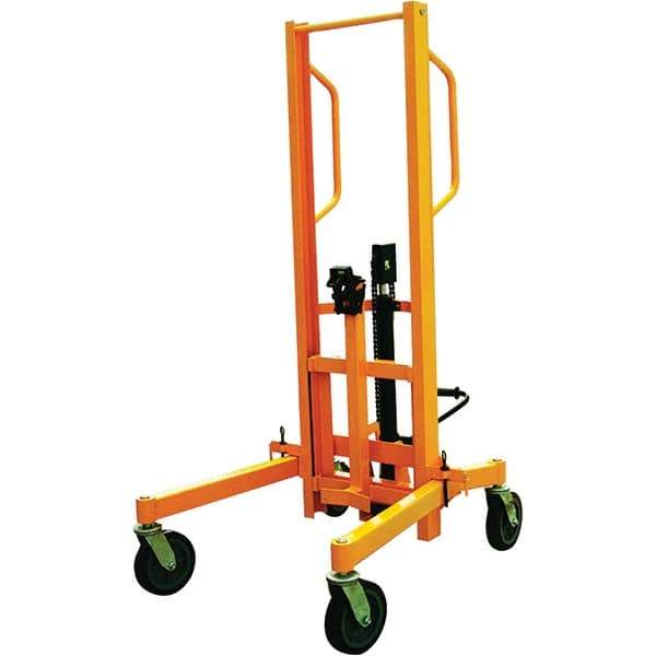 Wesco Industrial Products - 880 Lb Load Capacity, 30 & 55 Gal Drum Truck - 54-3/4" Wide x 71-1/4" High, 4 Steel Wheels - Top Tool & Supply