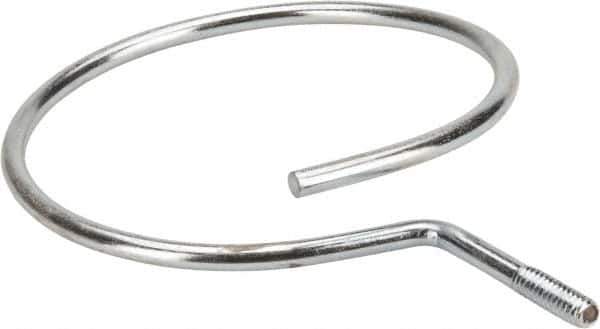 Cooper B-Line - 4" Pipe, 1/4-20" Rod, Steel Threaded Bridle Rings - Silver, Zinc Plated, 50 Lb Capacity - Top Tool & Supply