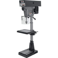 Jet - 15" Swing, Step Pulley Drill Press - 6 Speed, 1 hp, Single Phase - Top Tool & Supply
