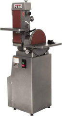 Jet - 48 Inch Long x 6 Inch Wide Belt, 12 Inch Diameter, Vertical Combination Sanding Machine - 2,850 Ft./min Belt Speed, 1-1/2 HP, Single Phase - Top Tool & Supply