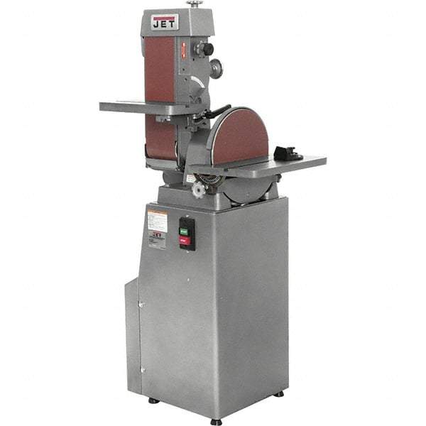 Jet - 48 Inch Long x 6 Inch Wide Belt, 12 Inch Diameter, Horizontal and Vertical Combination Sanding Machine - 2,850 Ft./min Belt Speed, 1-1/2 HP, Three Phase - Top Tool & Supply