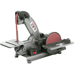 Jet - 42 Inch Long x 1 Inch Wide Belt, 8 Inch Diameter, Vertical Combination Sanding Machine - 3,000 Ft./min Belt Speed, 1/3 HP, Single Phase - Top Tool & Supply