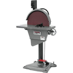 Jet - 20 Inch Diameter, 1,725 RPM, 3 Phase Disc Sanding Machine - 3 HP, 230 Volts, 27-1/2 Inch Long x 10-1/2 Inch Wide, 30 Inch Overall Length x 53 Inch Overall Height - Top Tool & Supply