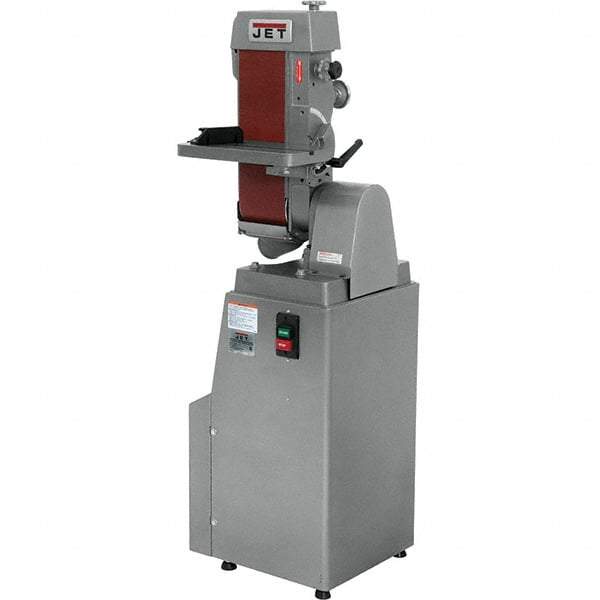 Jet - 48 Inch Long x 6 Inch Wide Horizontal and Vertical Belt Sanding Machine - 2,850 Ft./min Belt Speed, 1-1/2 Hp, Single Phase - Top Tool & Supply