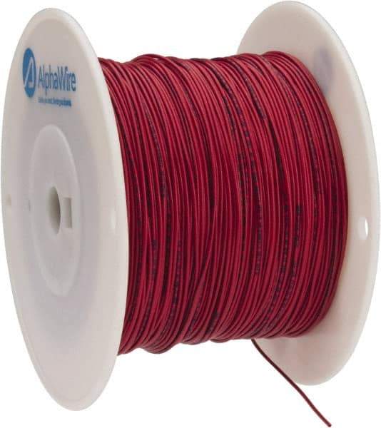 Alpha Wire - 22 AWG, 7 Strand, 305 m OAL, Tinned Copper Hook Up Wire - Red PVC Jacket, 0.062" Diam - Top Tool & Supply