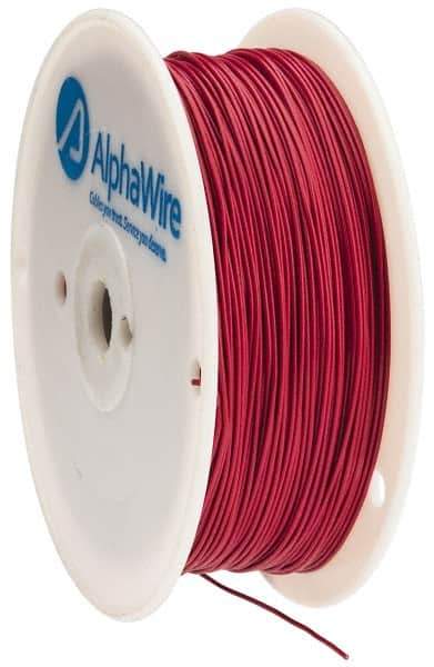 Alpha Wire - 22 AWG, 1 Strand, 305 m OAL, Tinned Copper Hook Up Wire - Red PVC Jacket, 0.057" Diam - Top Tool & Supply