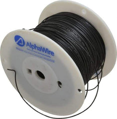 Alpha Wire - 20 AWG, 10 Strand, 305 m OAL, Tinned Copper Hook Up Wire - Black PVC Jacket, 0.069" Diam - Top Tool & Supply