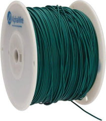 Alpha Wire - 18 AWG, 16 Strand, 305 m OAL, Tinned Copper Hook Up Wire - Green PVC Jacket, 0.079" Diam - Top Tool & Supply