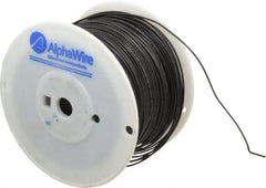 Alpha Wire - 18 AWG, 1 Strand, 305 m OAL, Tinned Copper Hook Up Wire - Black PVC Jacket, 0.072" Diam - Top Tool & Supply