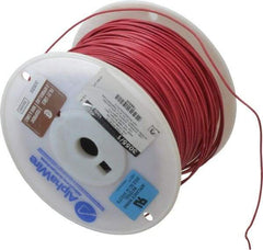 Alpha Wire - 18 AWG, 1 Strand, 305 m OAL, Tinned Copper Hook Up Wire - Red PVC Jacket, 0.072" Diam - Top Tool & Supply