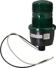 Federal Signal Corp - 120 VAC, 4X NEMA Rated, Strobe Tube, Green, Low Profile Mini Strobe Light - 65 to 95 Flashes per min, 1/2 Inch Pipe, 3-1/8 Inch Diameter, 5.8 Inch High, IP66 Ingress Rating, Pipe Mount - Top Tool & Supply