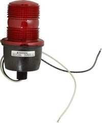 Federal Signal Corp - 120 VAC, 4X NEMA Rated, Strobe Tube, Red, Low Profile Mini Strobe Light - 65 to 95 Flashes per min, 1/2 Inch Pipe, 3-1/8 Inch Diameter, 5.8 Inch High, IP66 Ingress Rating, Pipe Mount - Top Tool & Supply