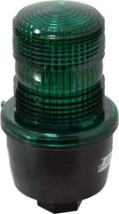 Federal Signal Corp - 120 VAC, 4X NEMA Rated, Strobe Tube, Green, Low Profile Mini Strobe Light - 65 to 95 Flashes per min, 1/2 Inch Pipe, 3-1/8 Inch Diameter, 5.7 Inch High, IP66 Ingress Rating, Pipe Mount - Top Tool & Supply