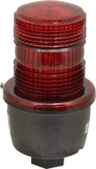 Federal Signal Corp - 120 VAC, 4X NEMA Rated, Strobe Tube, Red, Low Profile Mini Strobe Light - 65 to 95 Flashes per min, 1/2 Inch Pipe, 3-1/8 Inch Diameter, 5.7 Inch High, IP66 Ingress Rating, Pipe Mount - Top Tool & Supply