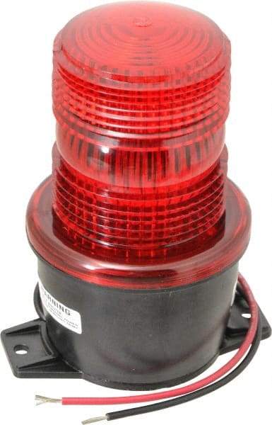 Federal Signal Corp - 12 to 48 VDC, 4X NEMA Rated, Strobe Tube, Red, Low Profile Mini Strobe Light - 65 to 95 Flashes per min, 3-1/8 Inch Diameter, 5.1 Inch High, IP66 Ingress Rating, T Mount - Top Tool & Supply