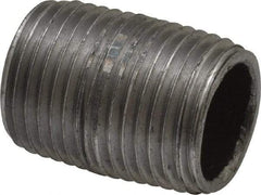 Value Collection - Schedule 40, 1/2" Diam x 1-1/8" Long Steel Black Pipe Nipple - Threaded - Top Tool & Supply