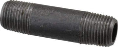 Value Collection - Schedule 40, 1/8" Diam x 1-1/2" Long Steel Black Pipe Nipple - Threaded - Top Tool & Supply