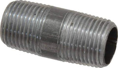 Value Collection - Schedule 40, 3/8" Diam x 1-1/2" Long Steel Black Pipe Nipple - Threaded - Top Tool & Supply